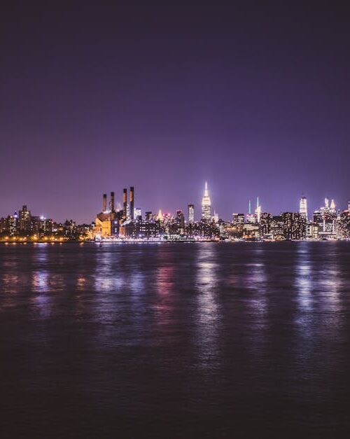City Architecture - Breathtaking nighttime cityscape of New York Cit #14495782