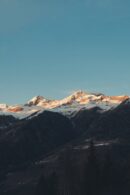 Mountain Landscapes - Beautiful sunset over snow capped Dolomites in T #15021365