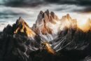 Mountain Landscapes - Captivating view of rugged mountain peaks illumi #28158788
