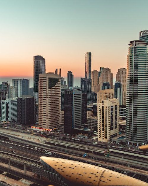 City Architecture - Breathtaking view of the Dubai Marina skyline at #29460238